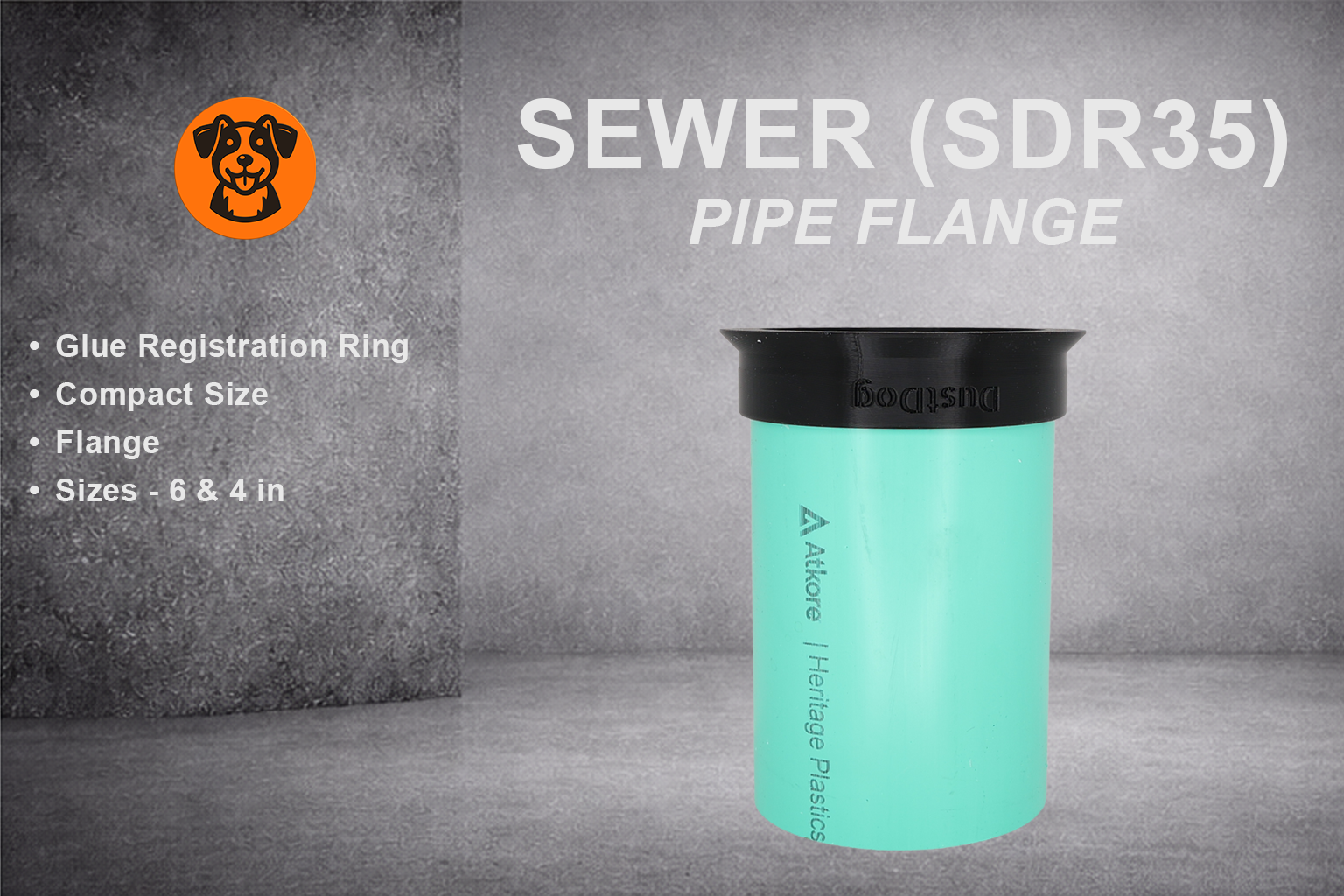 Flange for SDR35 Pipe (2 Pack)